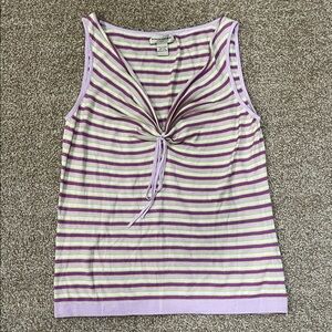 Vintage 2000’s Sexy Girly RomCom Silk Blend Pastel V-Neck Tank Top